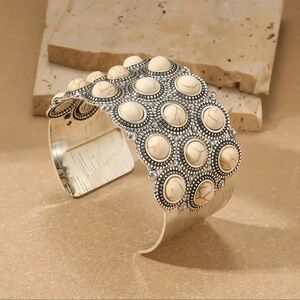 NEW Silver & Ivory Cuff Bracelet